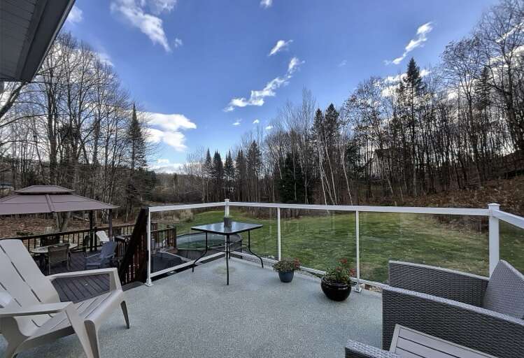 View off patio doors from dining room