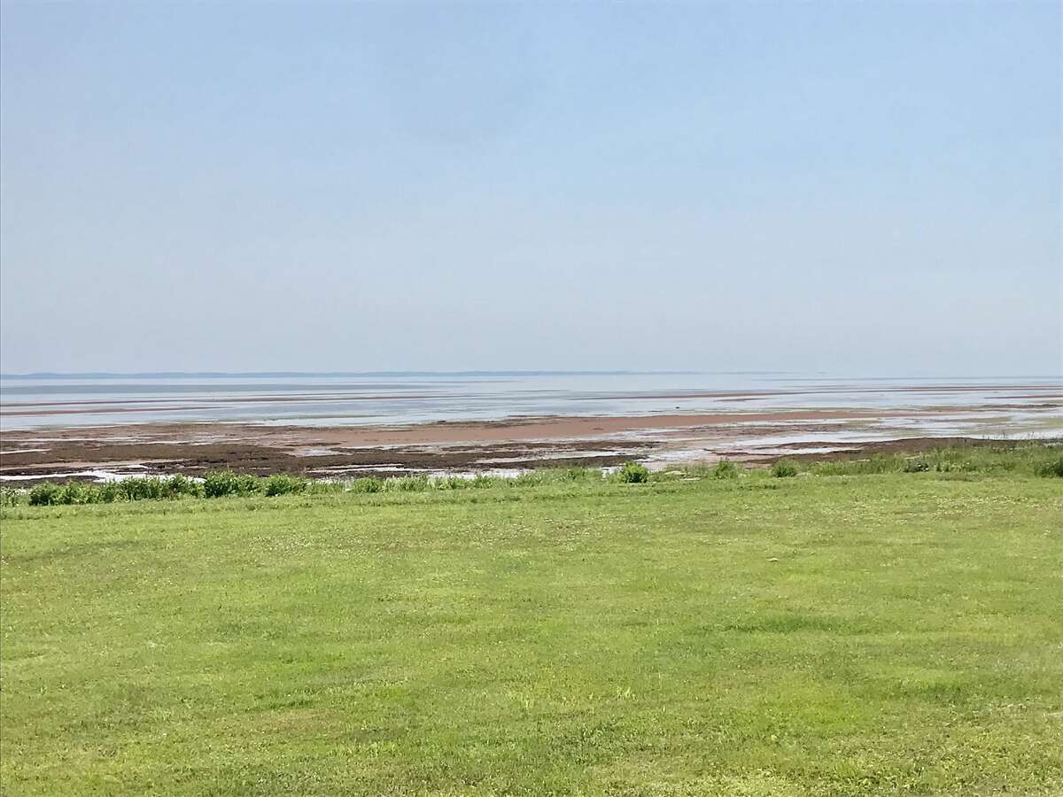 beachfront view at low tide