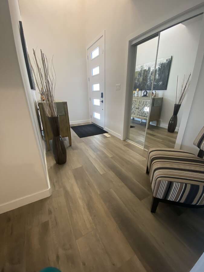 Welcoming bright foyer.........