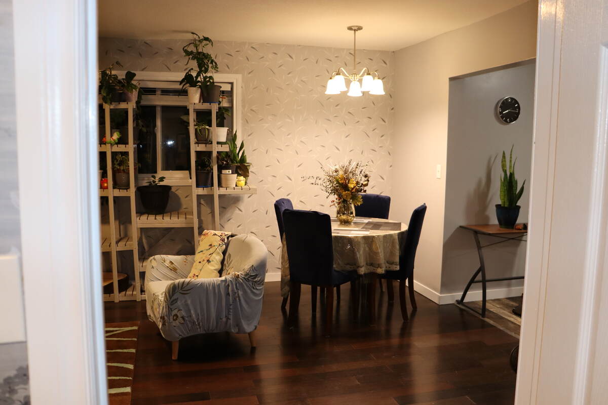 Dining room is part of the living room.