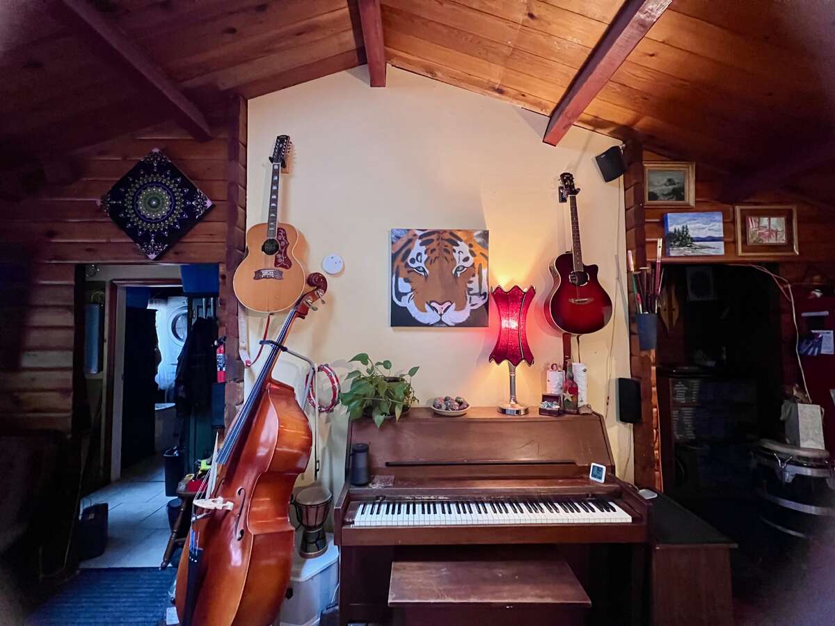 Great Room. Entrance hall on left, Hall to bedrooms on the right.