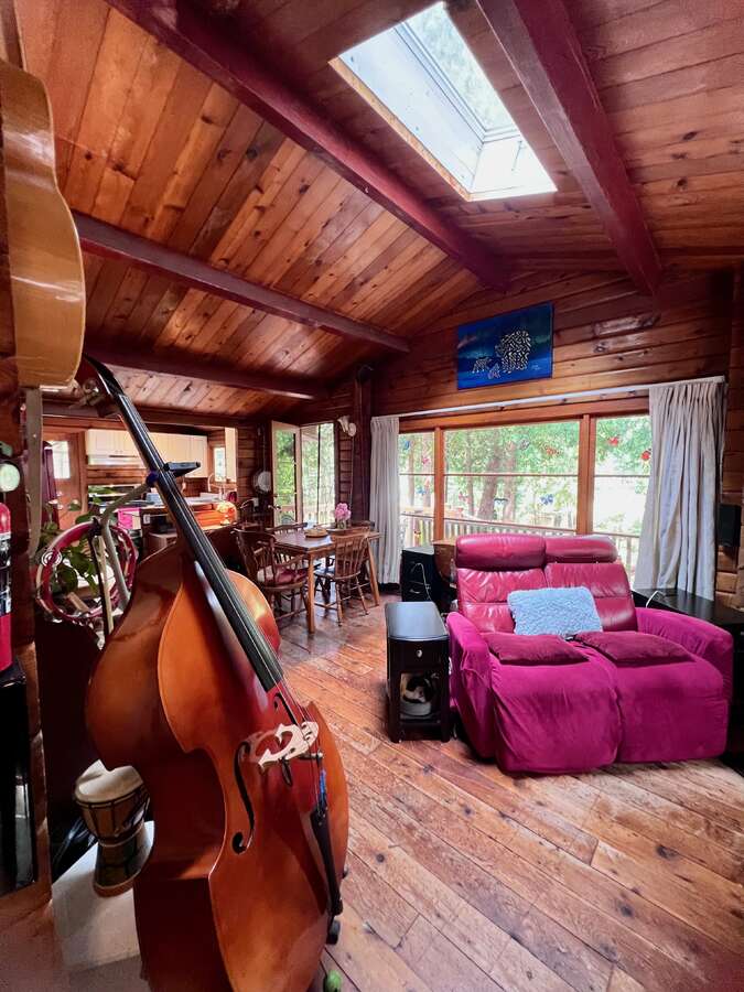 Great Room. Entrance hall on left, Hall to bedrooms on the right.