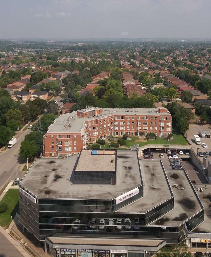 Birds eye view from balcony