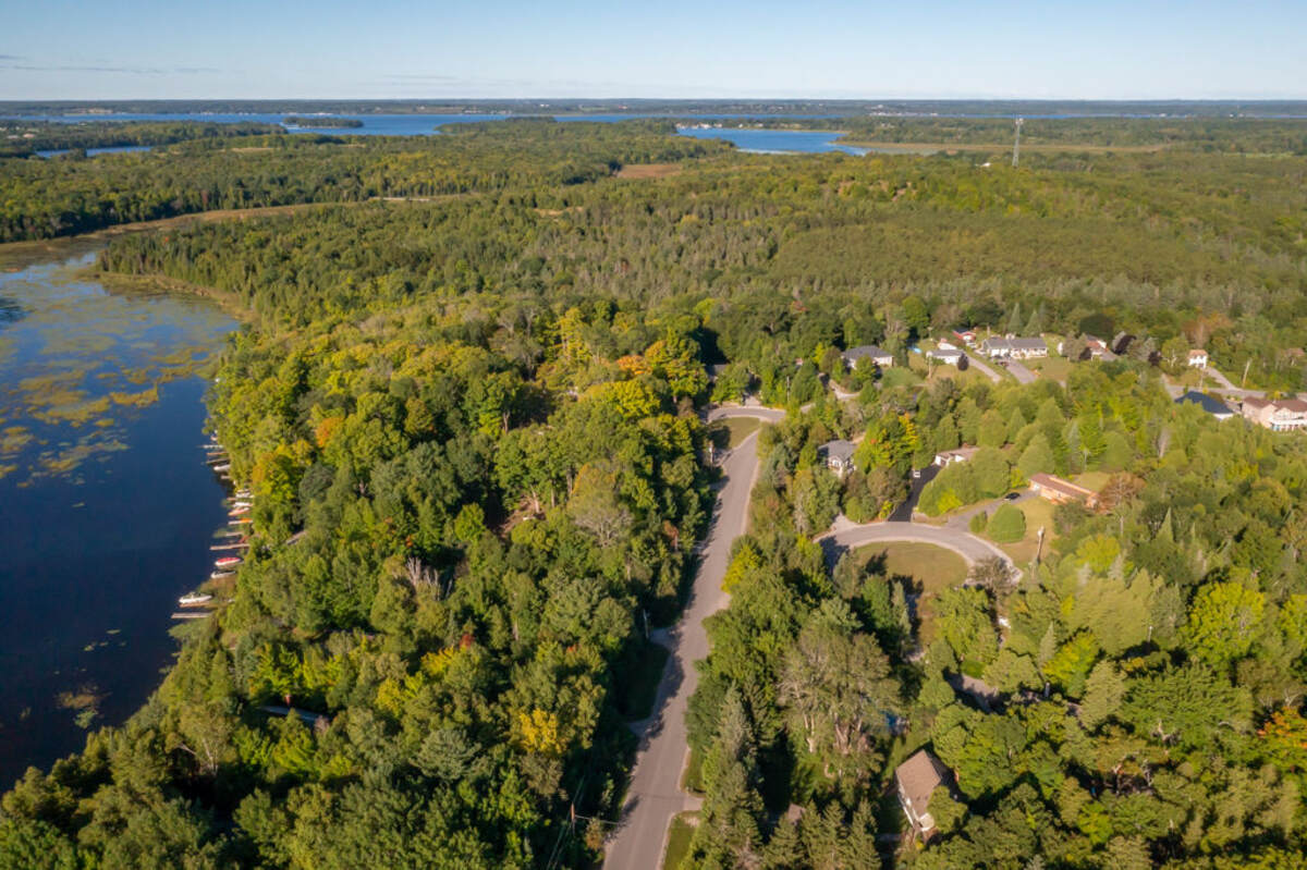 13 Cedar at circle on the right, Lakes & nature. Pigeon lake at far back.