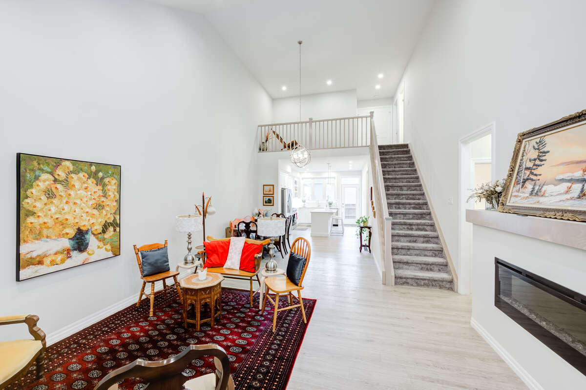 Spacious double height uniquely bright space