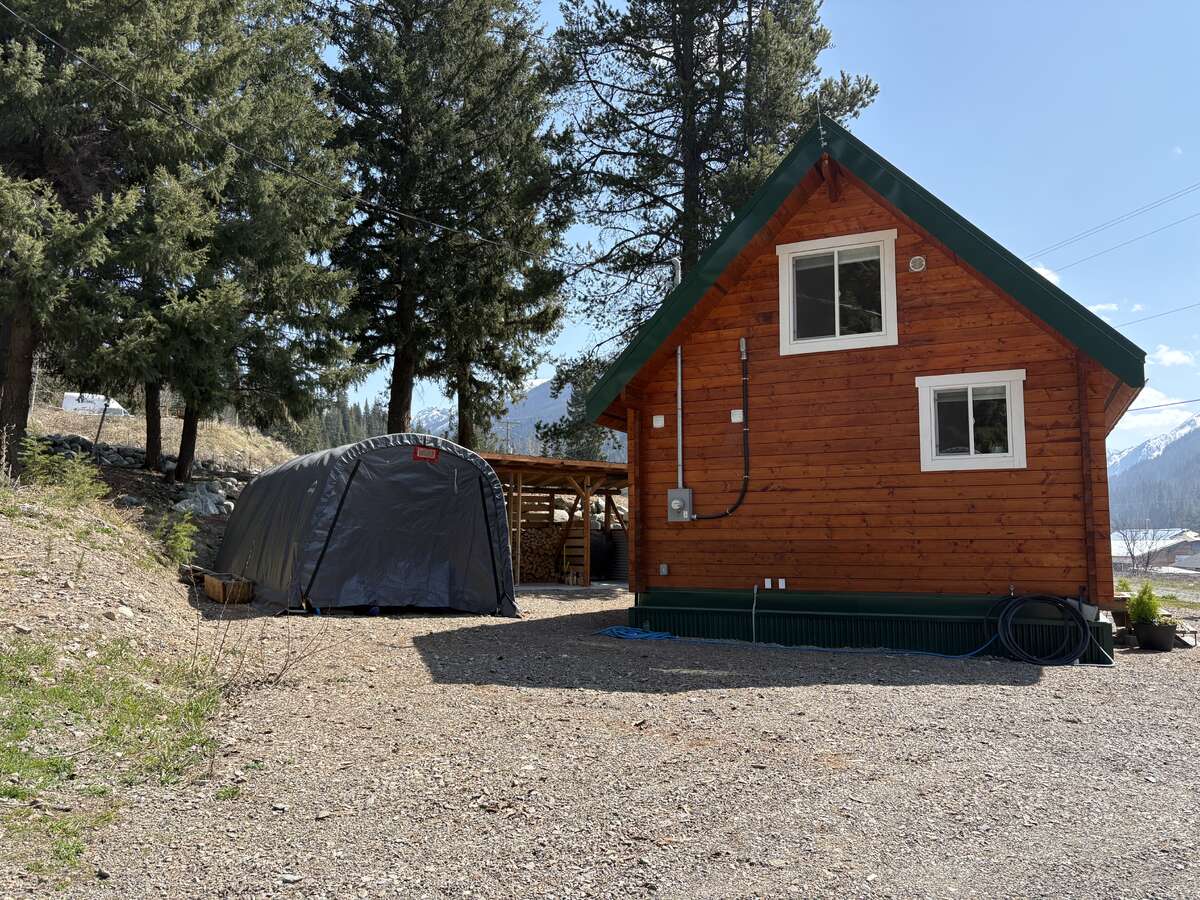 Wood shed and BBQ station