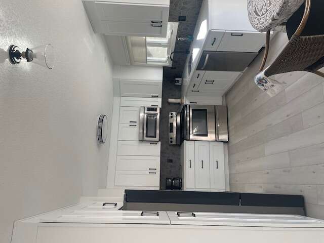 open concept kitchen to dining