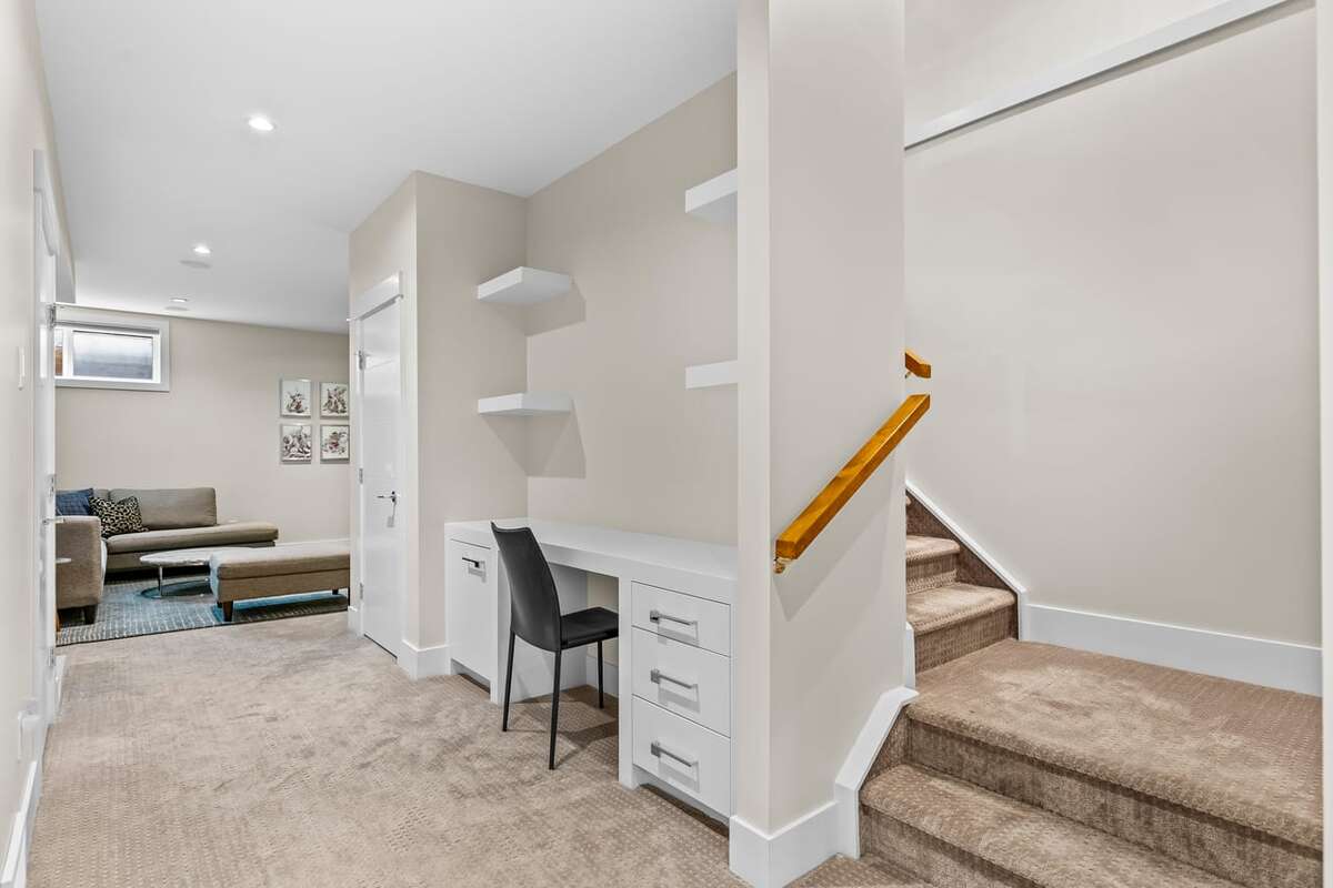 Basement Hallway and Reading Area