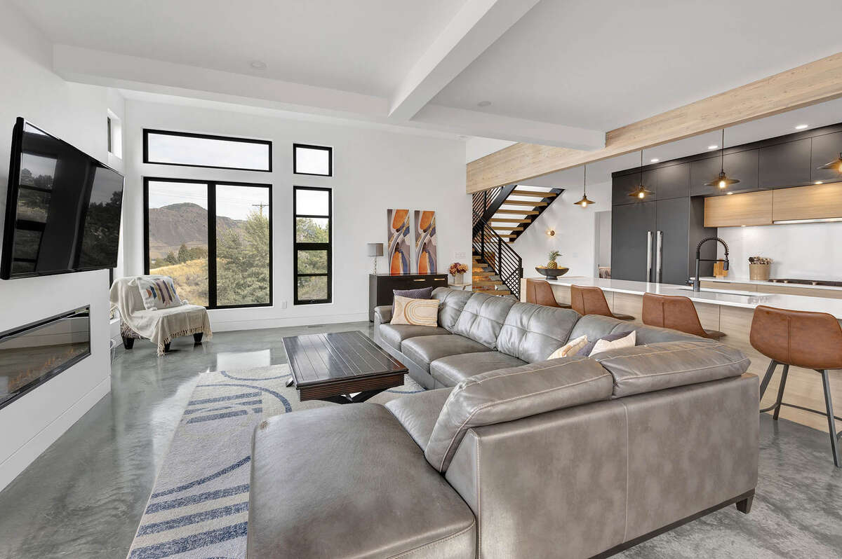 Open concept kitchen and living room