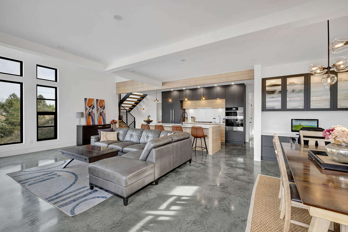 Open concept kitchen and living room