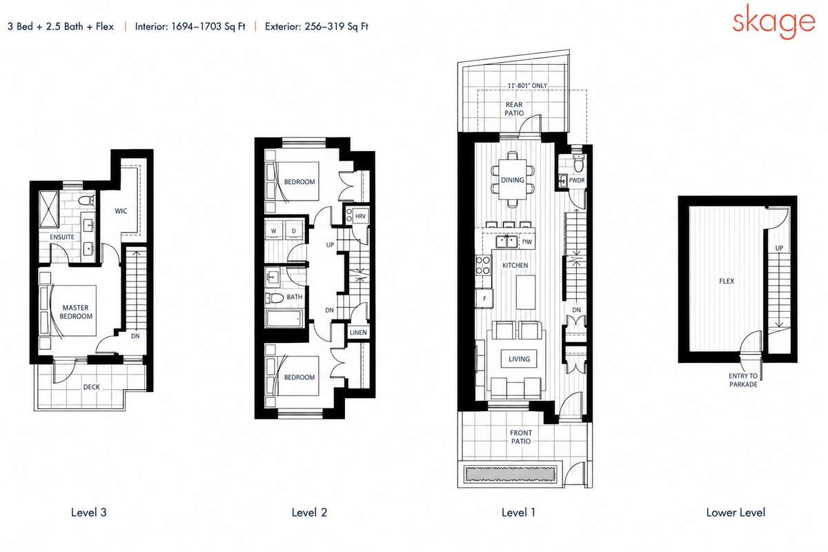 Nearly 1,700 Sq Ft End Unit with Huge Flex