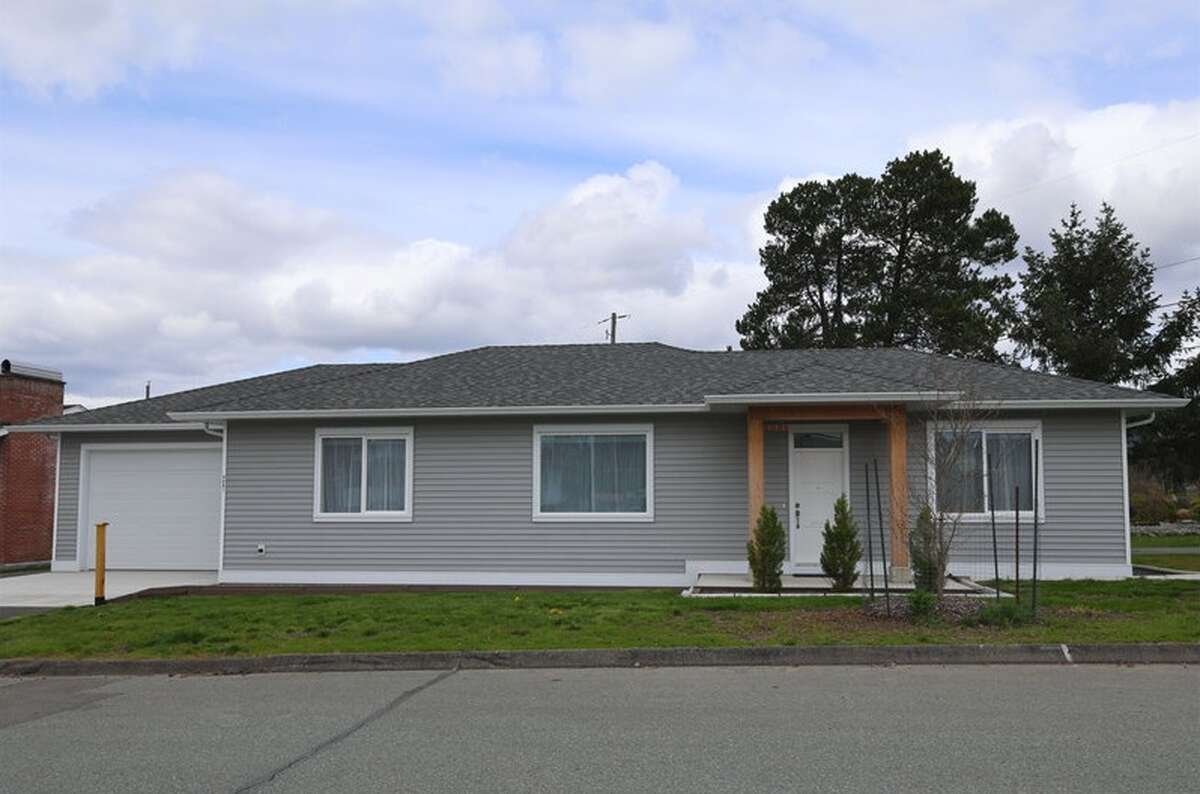 Front view with power garage door