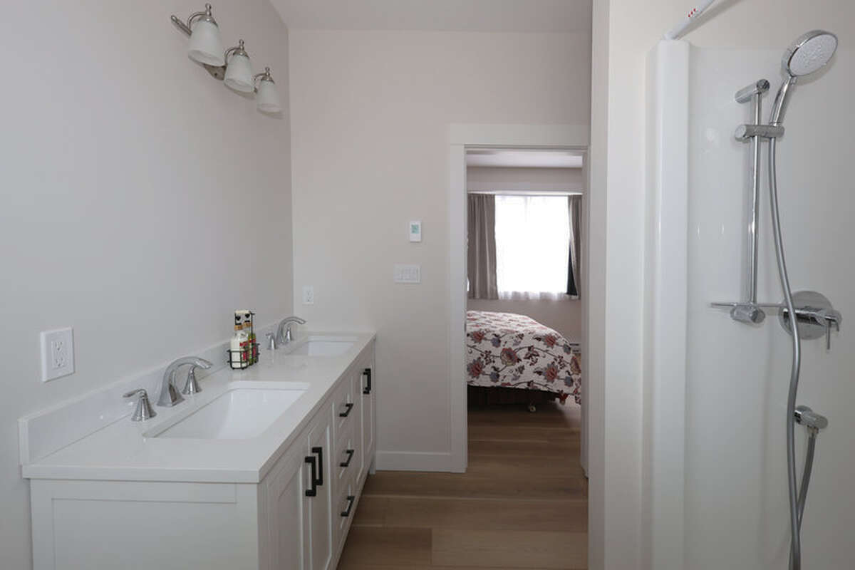 Rear power garage door