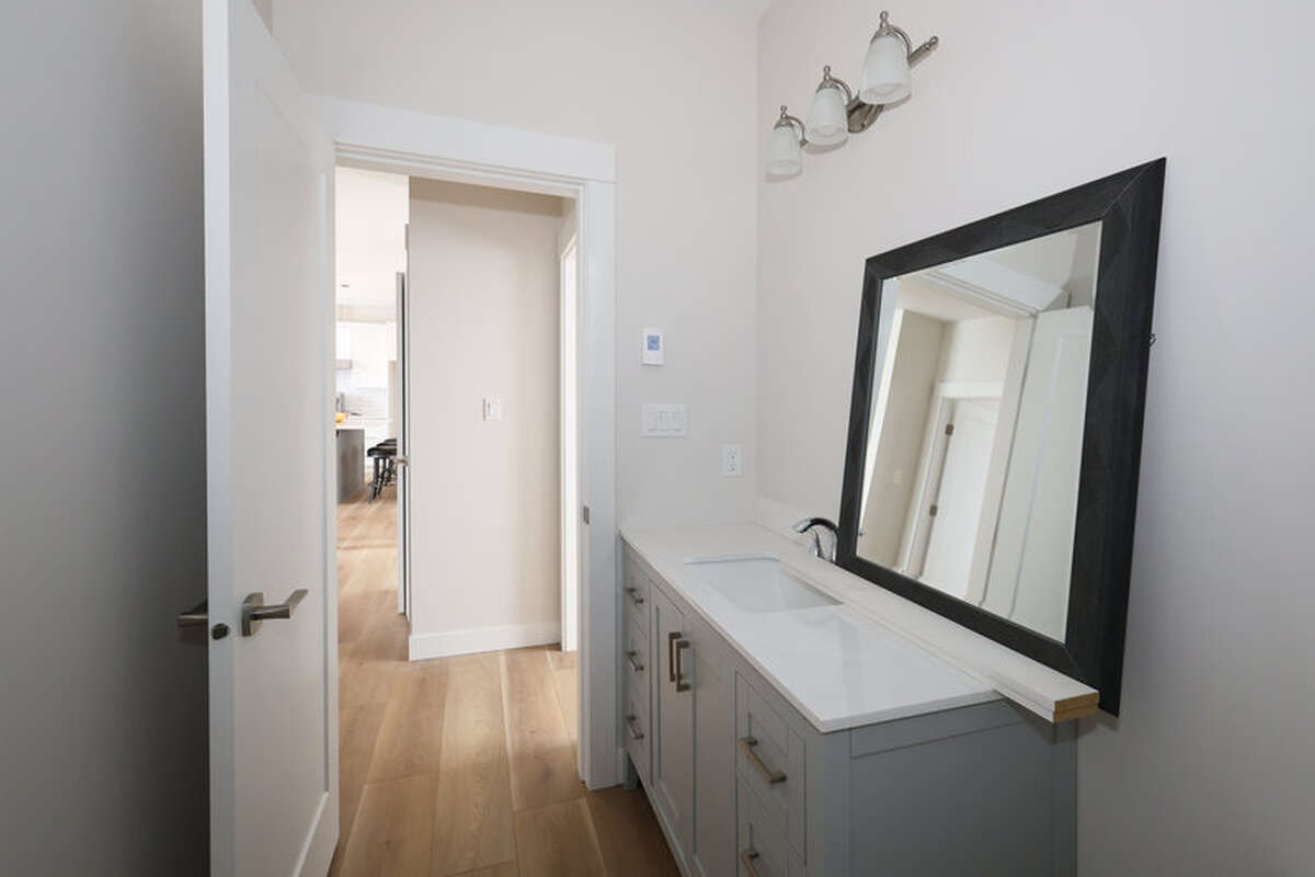 Rear power garage door