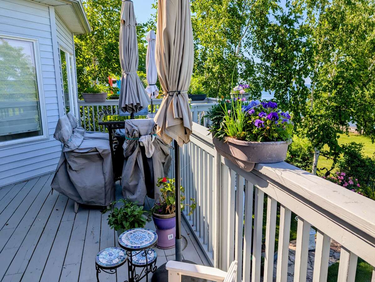 large spacious deck
