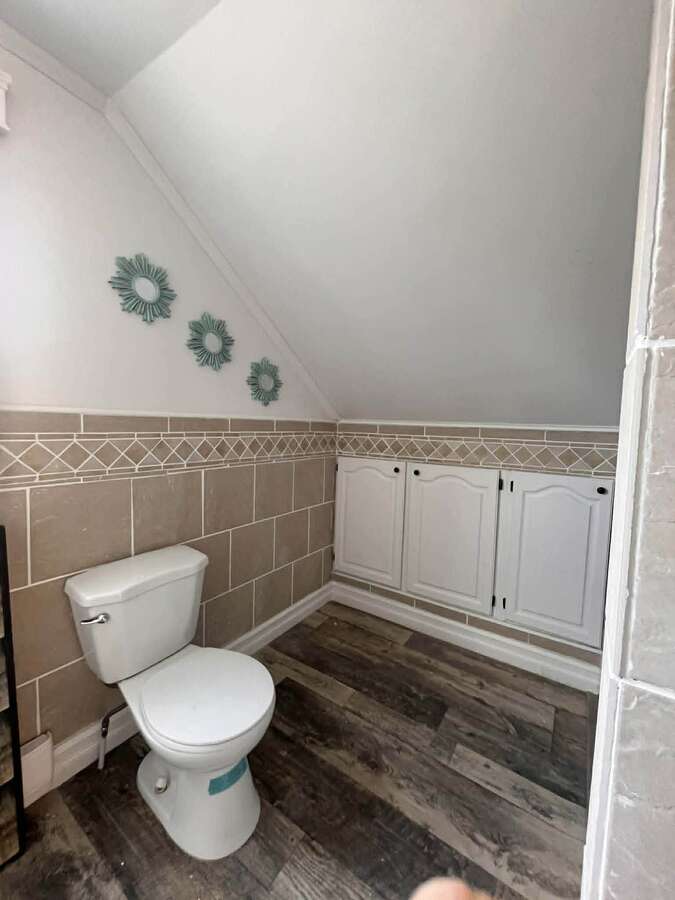 Upper Level Bathroom, built in Storage