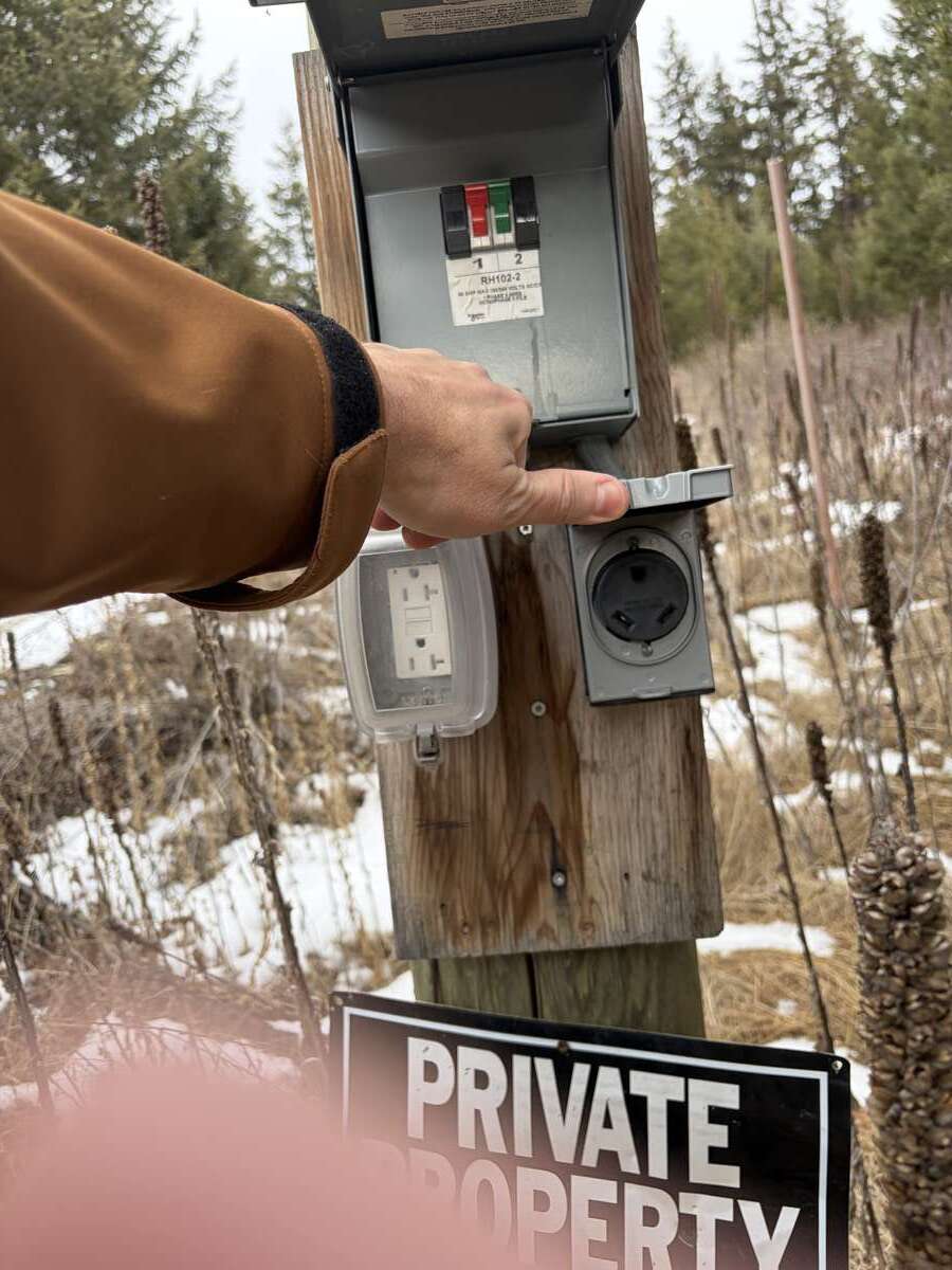 When the driveway was new and no overgrowth