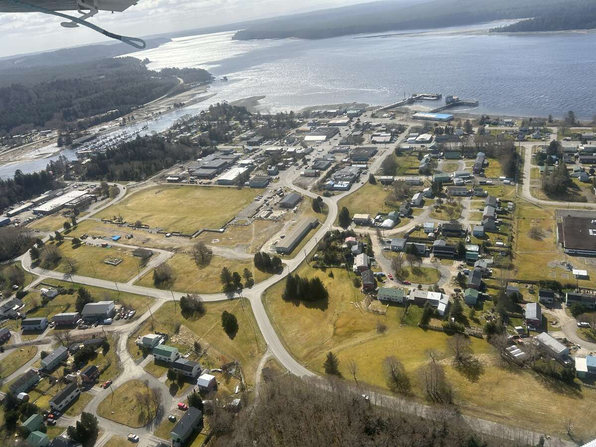 Arial View - Village of Masset, Masset Inlet and Masset Harbour