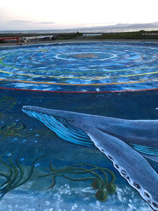 Labyrinth in Parksville Community Park close to ocean