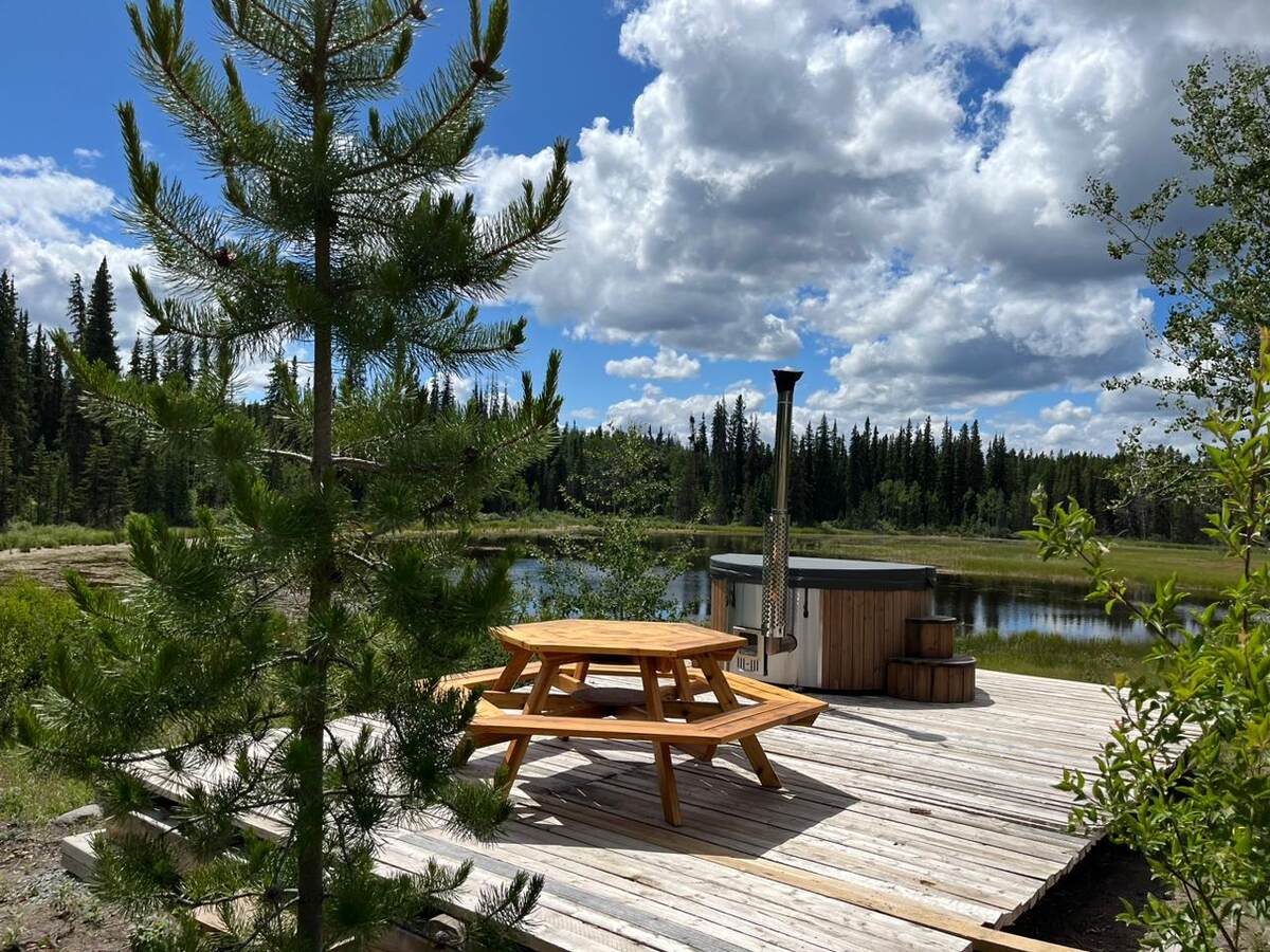 deck and hottub