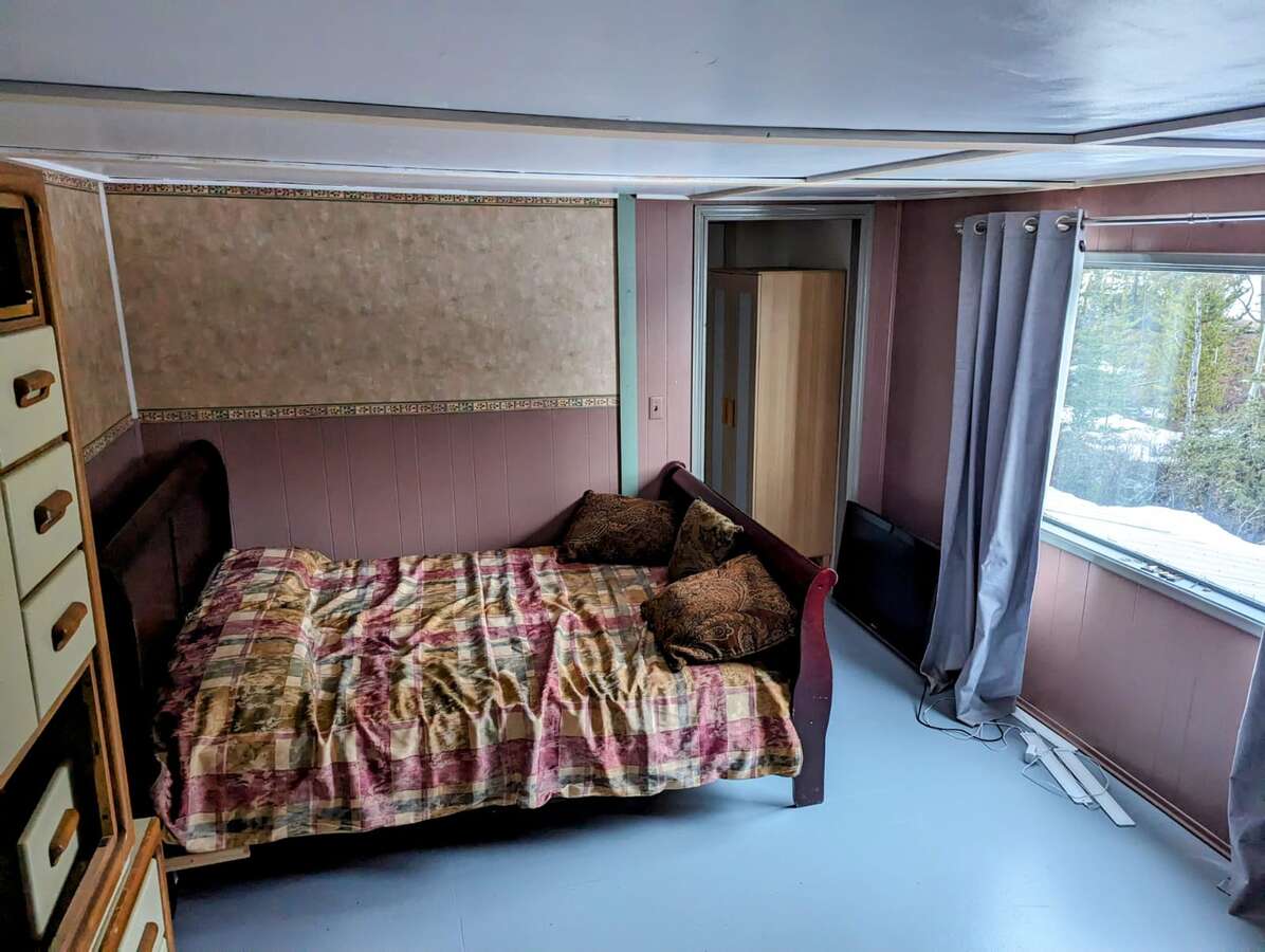 bedroom upstairs and bathroom