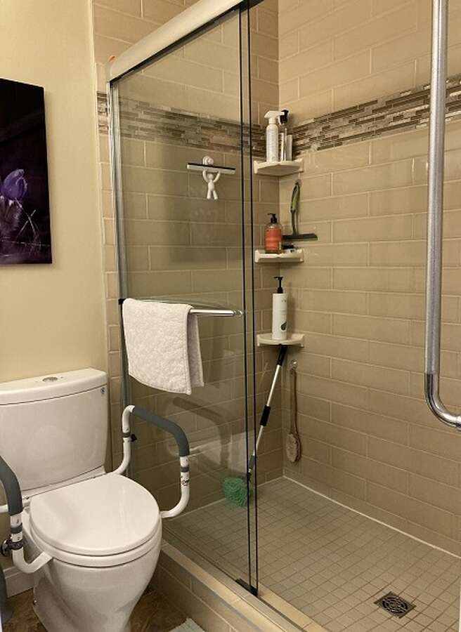 Safety bars in master bath area