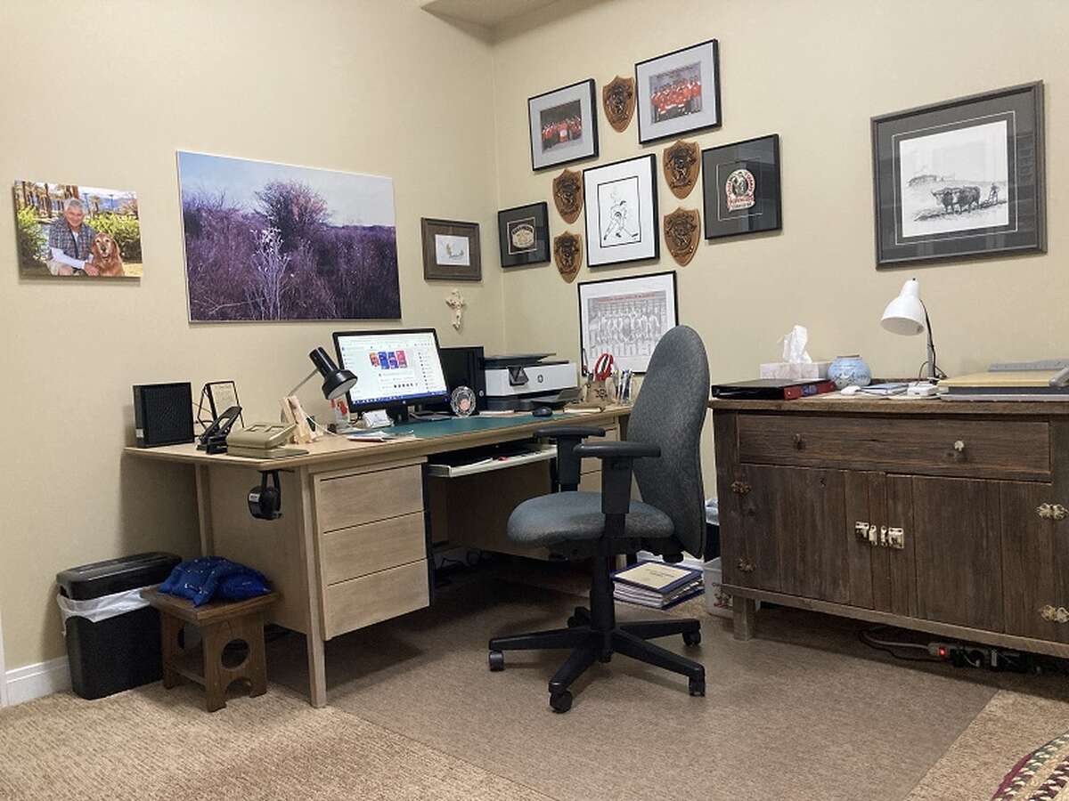 separate office/guestroom with skylight and ceiling fan