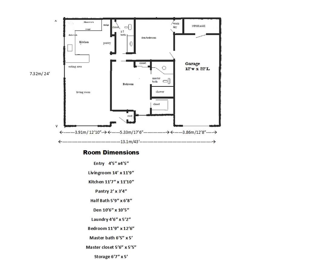 floorplan with dimensions