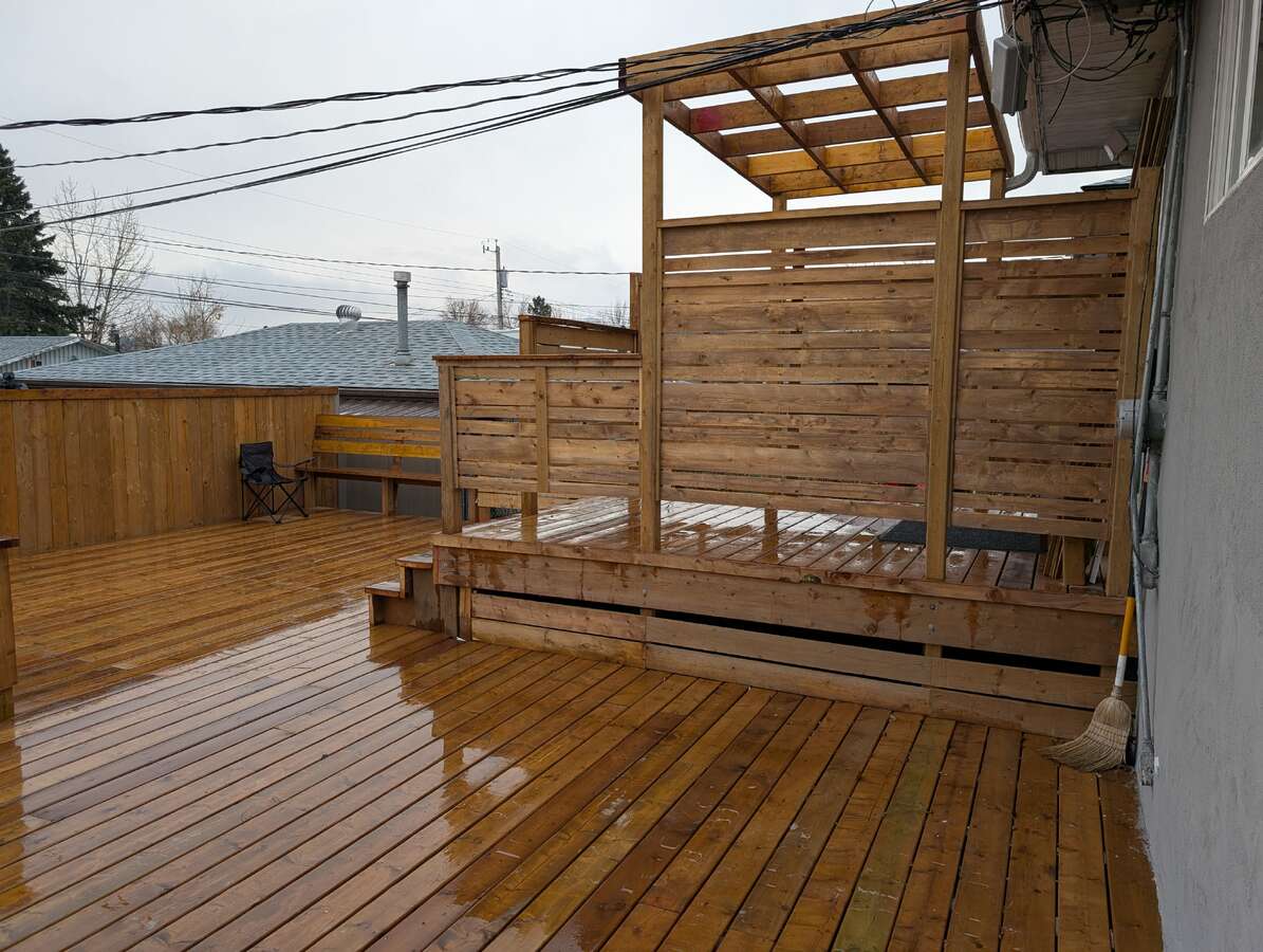 Rear deck in back yard