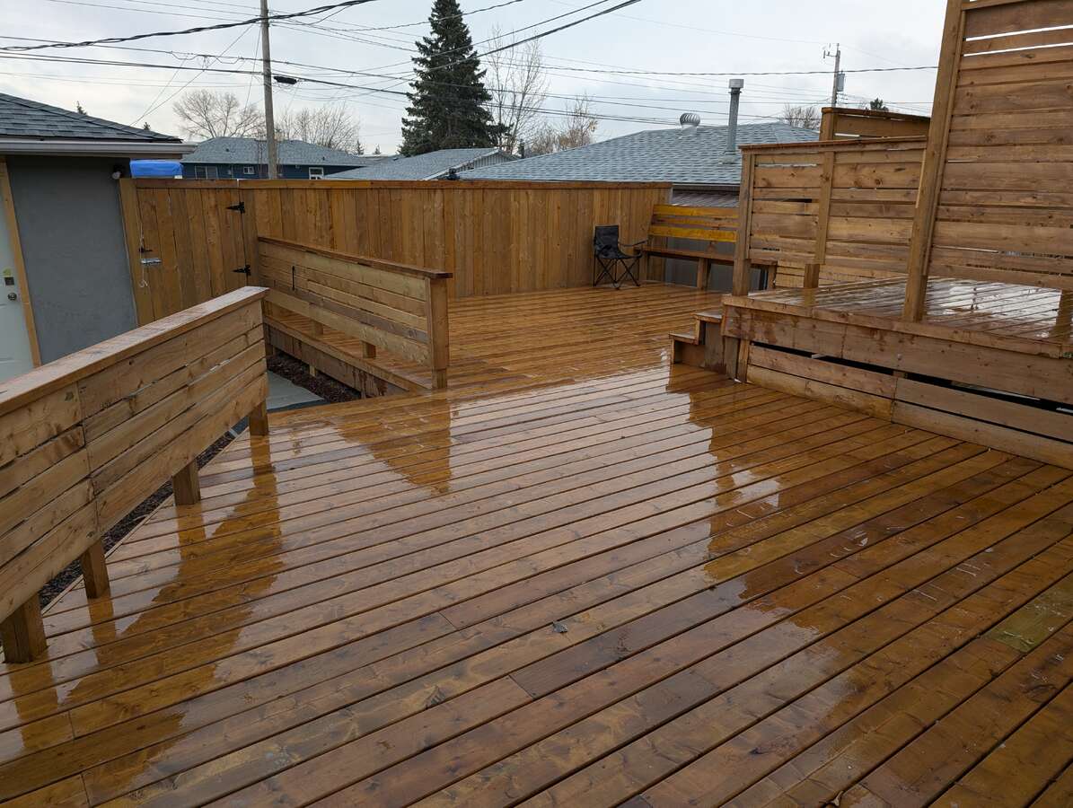 Rear deck view from back door entrance