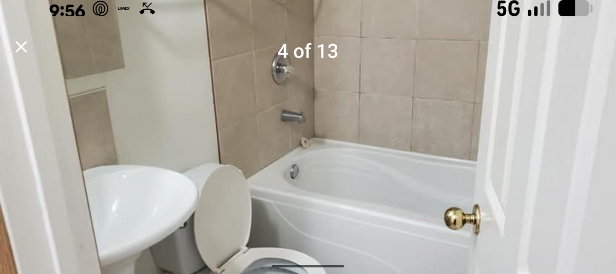 Bathroom in one bedroom basement suite