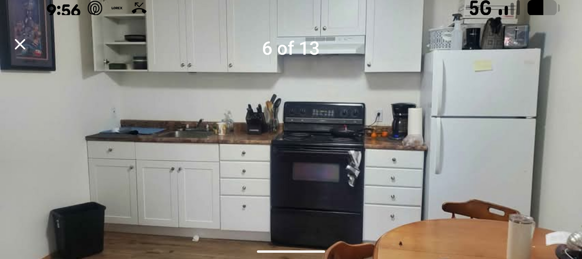 Kitchen in one bedroom basement suite