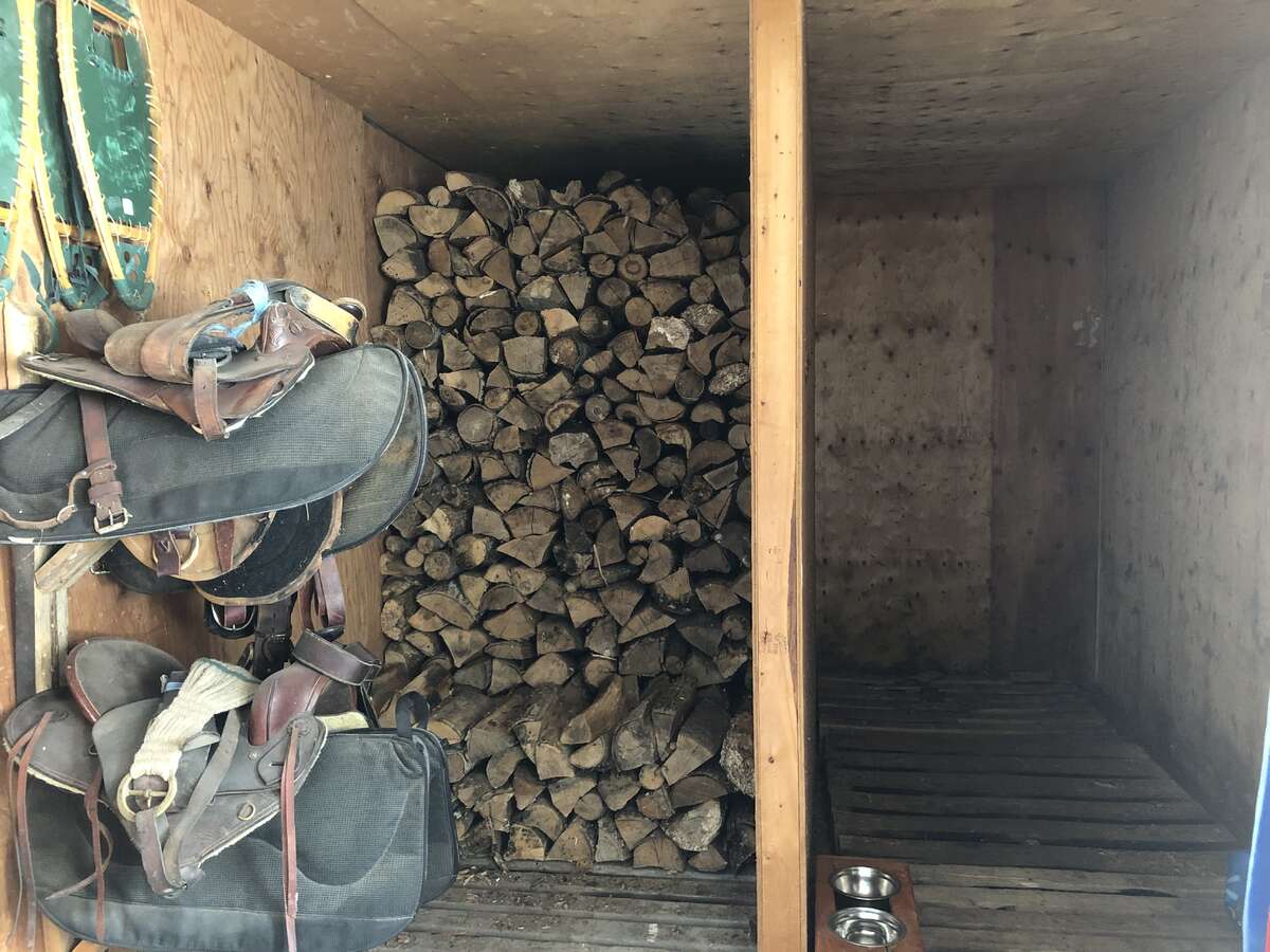 wood bays in furnace room