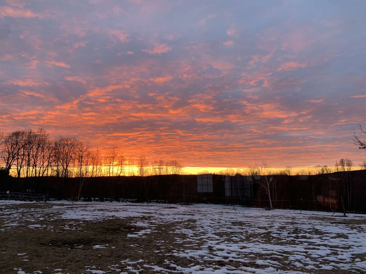 Sunset out front window
