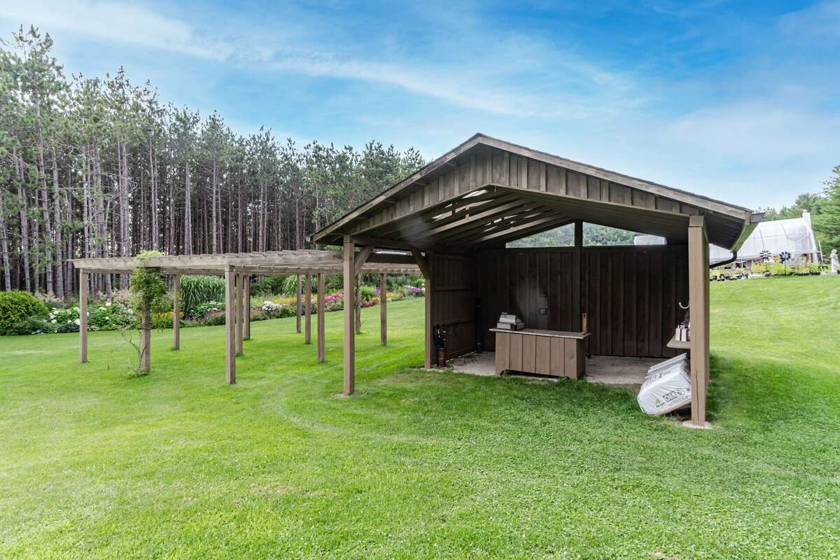 20x20 Covered Solar Powered Pavilion with Pergola