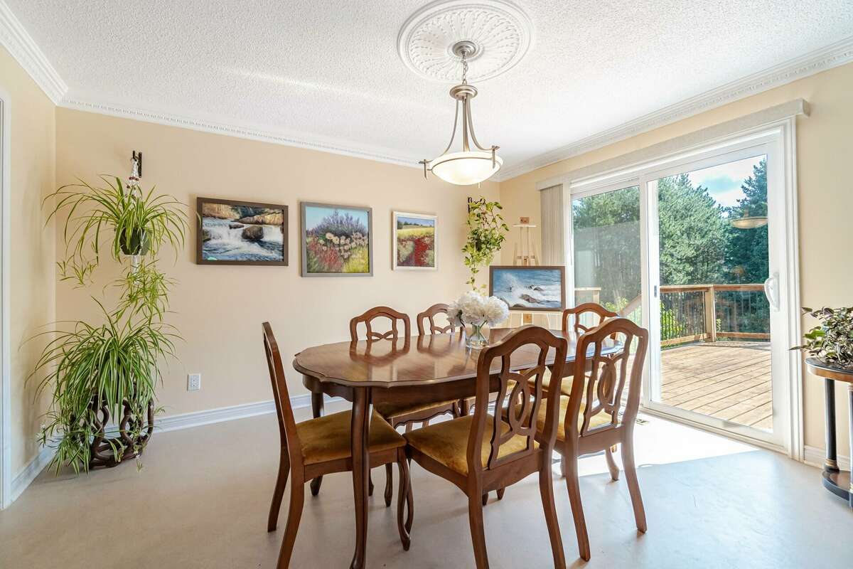Main Dining-room with walkout to deck