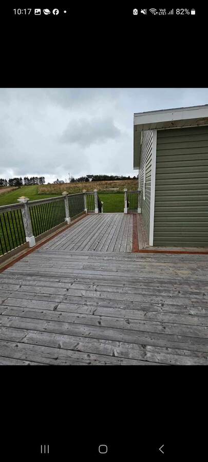 Walking bridge between the house and the garage