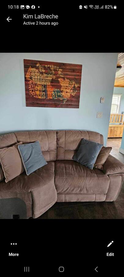Sofa in the open great room