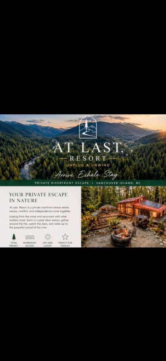 Rare self-sufficient riverside-oasis-near Victoria