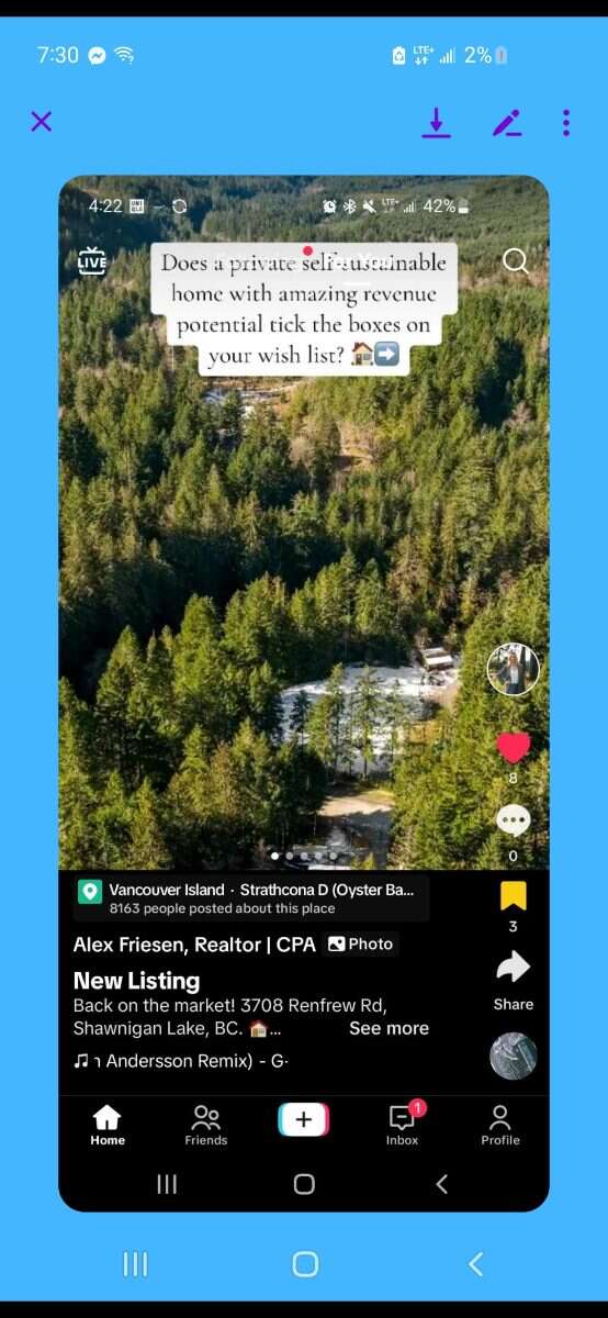 Rare self-sufficient riverside-oasis-near Victoria