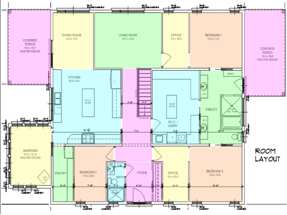Bungalow Conceptual Floor Plan Room Layout