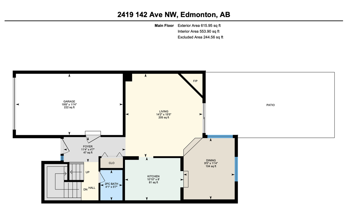 2419 142 ave, Edmonton, Main Floorplan