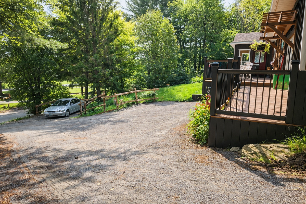 Front deck and part of driveway