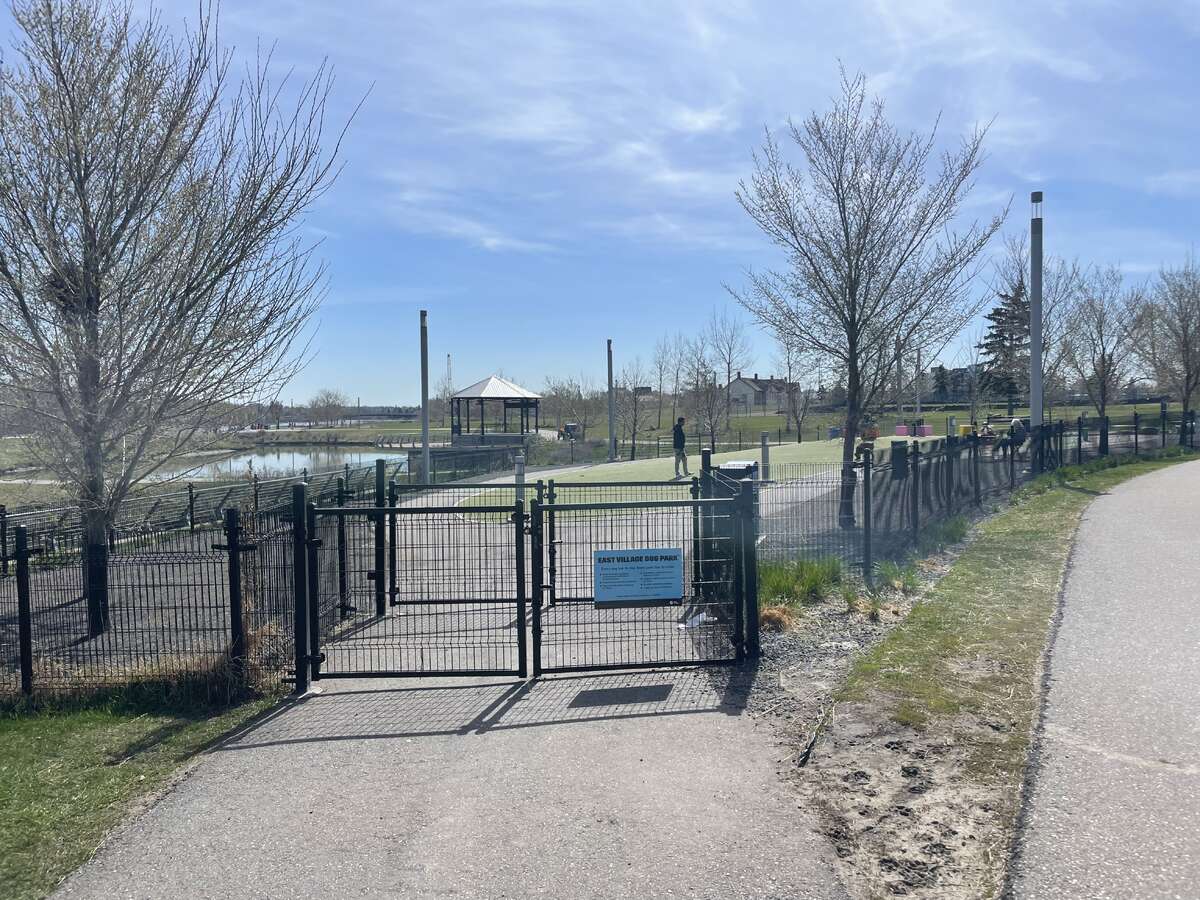 Off-leash dog run located at Fort Calgary Park