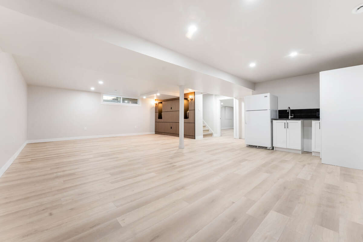 lower level open concept with kitchenette