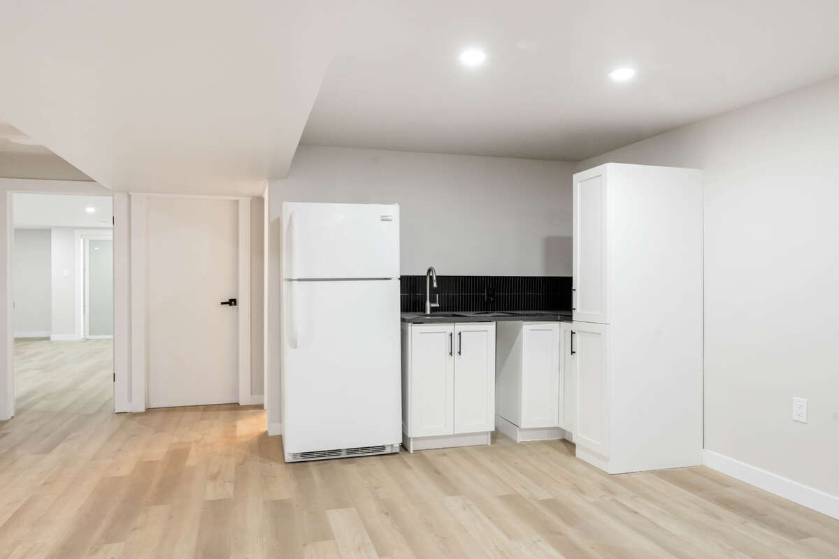 lower level open concept with kitchenette