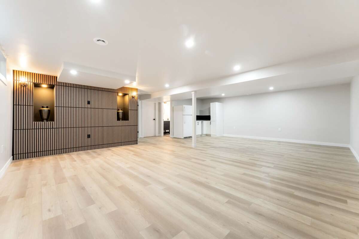 lower level open concept with kitchenette