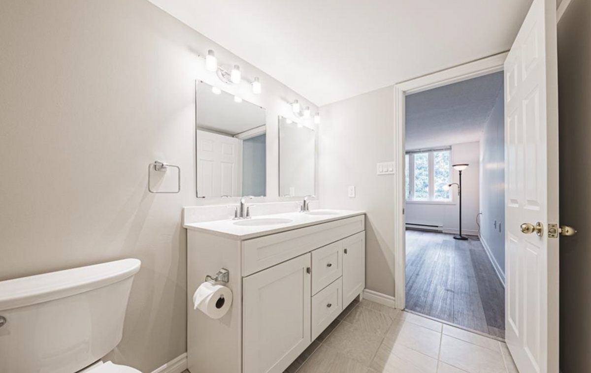 Ensuite bathroom with view of Master Bedroom
