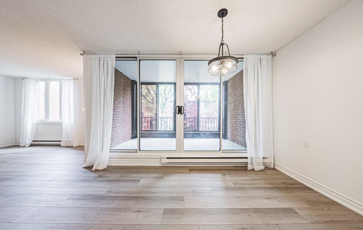 View of balcony from kitchen