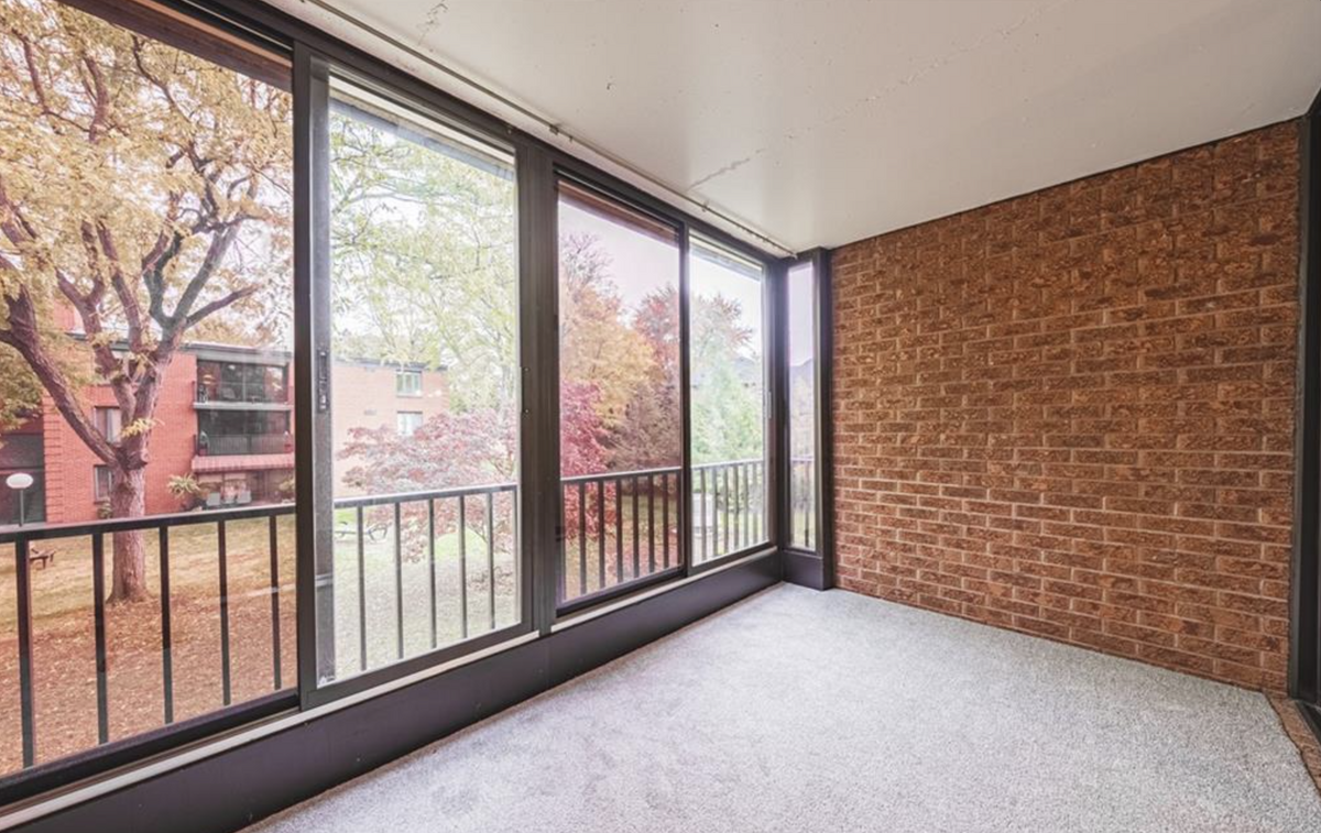 Balcony with courtyard view